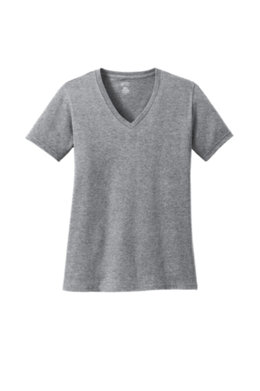 Port & Company® Ladies Core Cotton V-Neck Short Sleeve T-Shirt